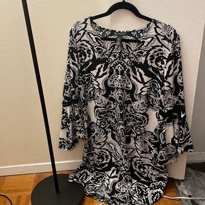 Never work black & white INC dress in size Large